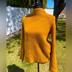 Madewell Burnt Orange Ribbed Knitted Sweater